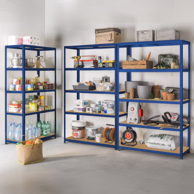 Modulares Metallregal mit 5 Einlegeböden, 1250 kg, 120 x 60 x 180 cm Thinia Home