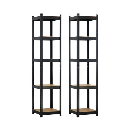 Set aus 2 modularen Regalen mit 5 verstellbaren Einlegeböden, 180 × 40 × 40 cm, 175 kg Thinia Home