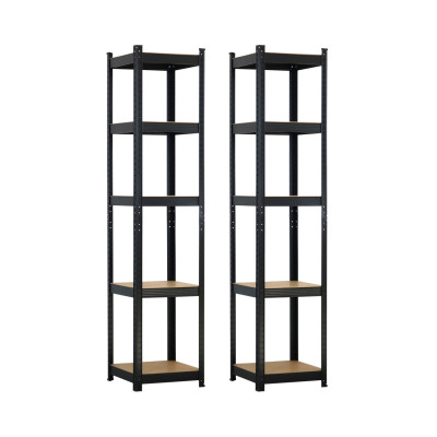 Conjunto de 2 estantes modulares com 5 prateleiras ajustáveis, 180 x 40 x 40 cm, 175 kg Thinia Home