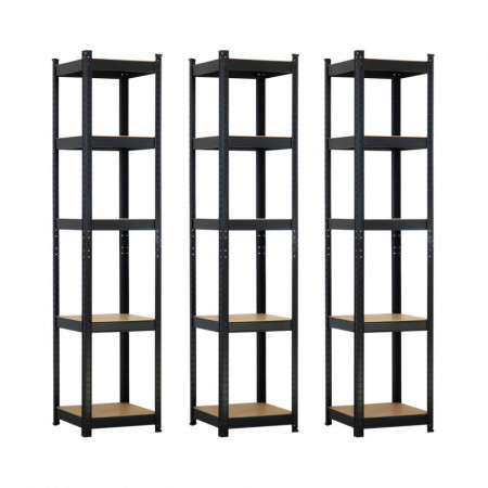 Pack 3 Estanterías Modulares con 5 Baldas Ajustables 180x40x40cm 175Kg Thinia Home Estanterías 8 Pack 3 Estanterías Modulares con 5 Baldas Ajustables 180x40x40cm 175Kg Thinia Home Estanterías 8
