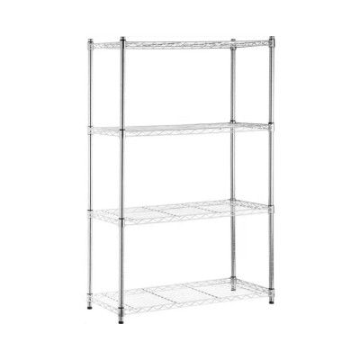 Stangenregal mit 4 Ebenen, 100 kg Tragkraft, 90 x 35 x 137 cm Thinia Home