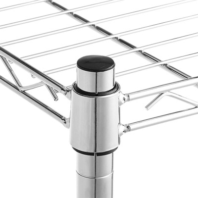 Stangenregal mit 4 Ebenen, 100 kg Tragkraft, 90 x 35 x 137 cm Thinia Home