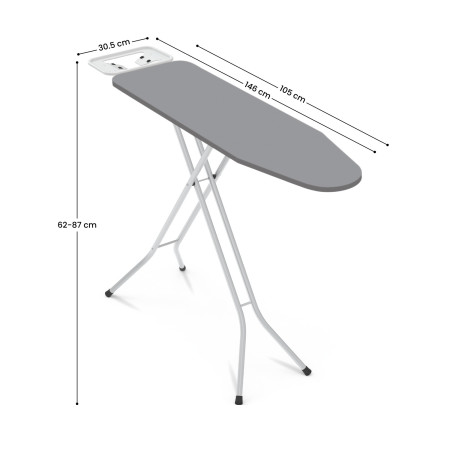 Bügelbrett „Trim“ in Grau, 105 x 30 cm 7house