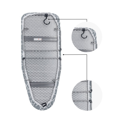 Asse da stiro da tavolo Flip, grigio, 74 x 30 cm 7house