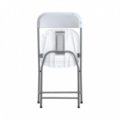 Silla Plegable de Resina Garden Blanca 45x44.5x79cm 7house Sillas Comedor Patas Metálicas 4