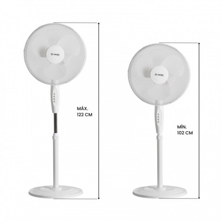 Ventilador de Pie 16" 40cm 40W 3 Velocidades White Comfort Blanco Thinia Home Ventiladores de Pie 6