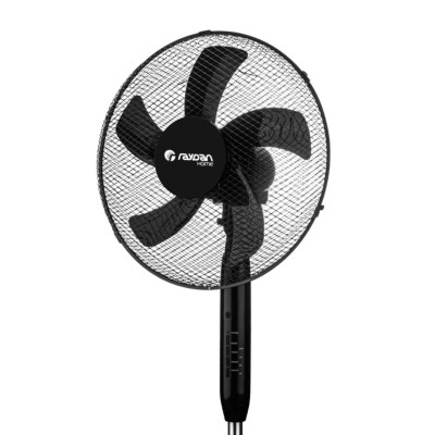 Ventilatore da pavimento con telecomando 16" 40 cm 40 W 3 velocità AirMax nero Raydan Home