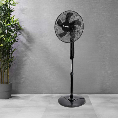 Ventilatore da pavimento con telecomando 16" 40 cm 40 W 3 velocità AirMax nero Raydan Home