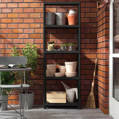 Scaffale in resina con 5 ripiani, portata 125 kg, 61x31x171 cm Thinia Home