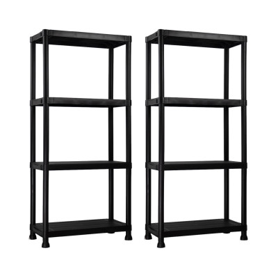 Pack 2 Estanterías de Resina con 4 Baldas 100kg 61x31x131cm Thinia Home Estanterías 1