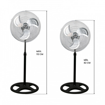 Ventilador de Pie 18" 45cm 75W 3 Velocidades Industrial Negro Raydan Home Ventiladores de Pie 5