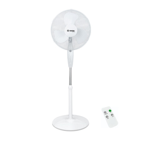 Ventilador de chão Neos Comfort com controlo remoto 16" 40cm 40W 3 Velocidades Branco Raydan Home