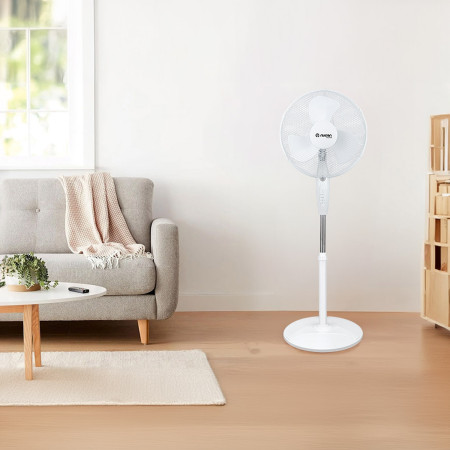 Ventilador de Pie con Mando 16" 40cm 40W 3 Velocidades Neos Comfort Blanco Raydan Home Ventiladores de Pie 7