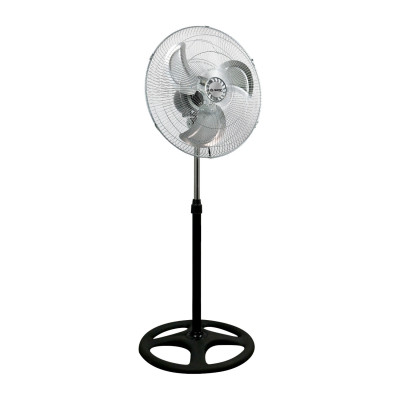 Ventilatore da pavimento 18" 45 cm 75 W 3 velocità, modello industriale, nero Thinia Home