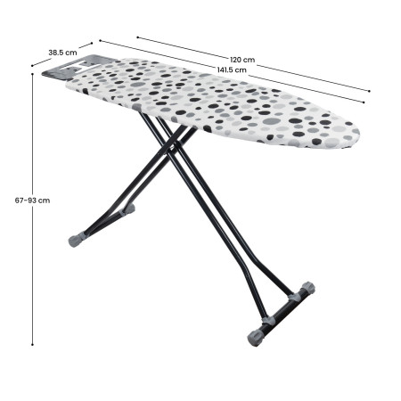 Tábua de engomar Snap Cinza 120 x 38 cm 7house