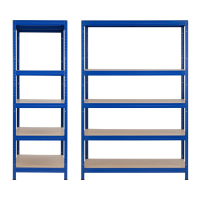 Pack 6 Estanterías Modulares Metálicas con 5 Baldas 1250kg 120x60x180cm Thinia Home Estanterías 15