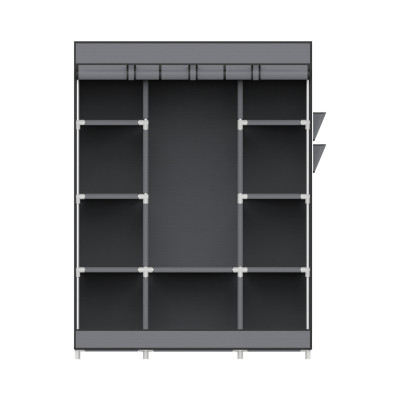Armario Ropero de Tela Max Gris 128x45x169cm 7house Armarios 3