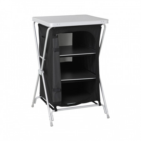 Mesa de Camping con Armario Plegable Negro 60.5x61x91cm 7house Mobiliario de Camping 1