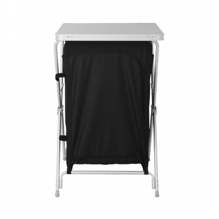 Mesa de Camping con Armario Plegable Negro 60.5x61x91cm 7house Mobiliario de Camping 3