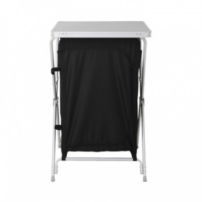 Mesa de Camping con Armario Plegable Negro 60.5x61x91cm 7house Mobiliario de Camping 3