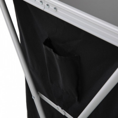 Mesa de Camping con Armario Plegable Negro 60.5x61x91cm 7house Mobiliario de Camping 5