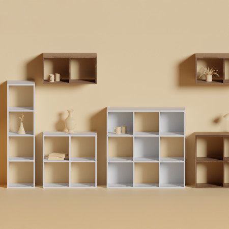 Estantería de 4 Niveles SpaceQub 34.5x32x134cm 7house Estanterías 4