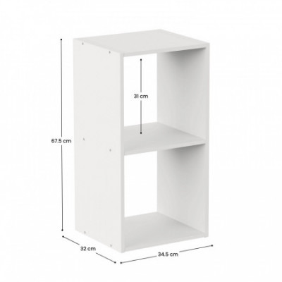 Estantería de 2 Niveles SpaceQub 34.5x32x67.5cm 7house Estanterías 3