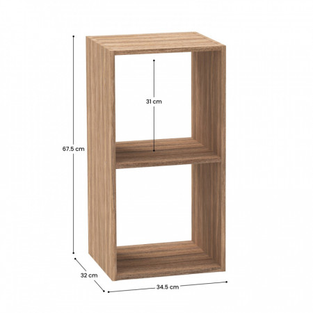 Estantería de 2 Niveles SpaceQub 34.5x32x67.5cm 7house Estanterías 7 Estantería de 2 Niveles SpaceQub 34.5x32x67.5cm 7house Estanterías 7