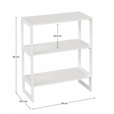 Estantería de 3 Niveles SpaceQub 69x33.5x84cm 7house Estanterías 3