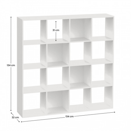 Estantería de 16 Compartimentos SpaceQub 134x31.5x134cm 7house Estanterías 3