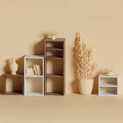 Estantería de 2 Compartimentos SpaceQub 34.5x20x34.5cm 7house Estanterías 8