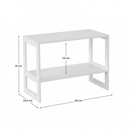 Estantería de 2 Niveles SpaceQub 69x33.5x51cm 7house Estanterías 3