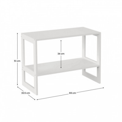 Estantería de 2 Niveles SpaceQub 69x33.5x51cm 7house Estanterías 3