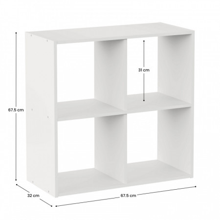 Estantería de 4 Niveles SpaceQub 67.5x32x67.5cm 7house Estanterías 3