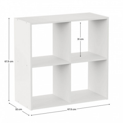 Estantería de 4 Niveles SpaceQub 67.5x32x67.5cm 7house Estanterías 3