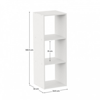 Estantería de 3 Niveles SpaceQub 34.5x32x100.5cm 7house Estanterías 3