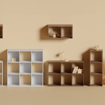 Estantería de 3 Niveles SpaceQub 34.5x32x100.5cm 7house Estanterías 8