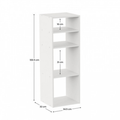 Estantería de 4 Niveles SpaceQub 34.5x32x100.5cm 7house Estanterías 3