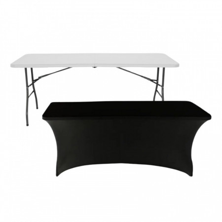 Set Mesa Plegable Rectangular con Funda para Catering 180x74cm 7house Mesas Plegables 6