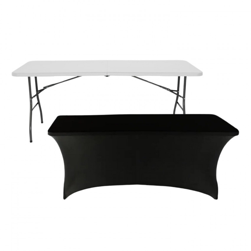 Set Mesa Plegable Rectangular con Funda para Catering 180x74cm 7house Mesas Plegables 6
