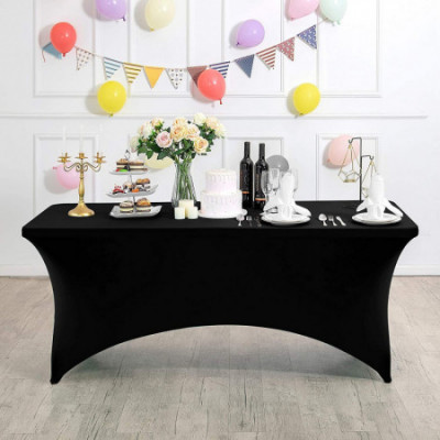 Set Mesa Plegable Rectangular con Funda para Catering 180x74cm 7house Mesas Plegables 10