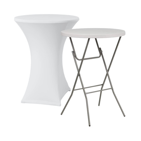 Ensemble table pliante ronde avec housse pour traiteur, 80 x 110 cm 7house