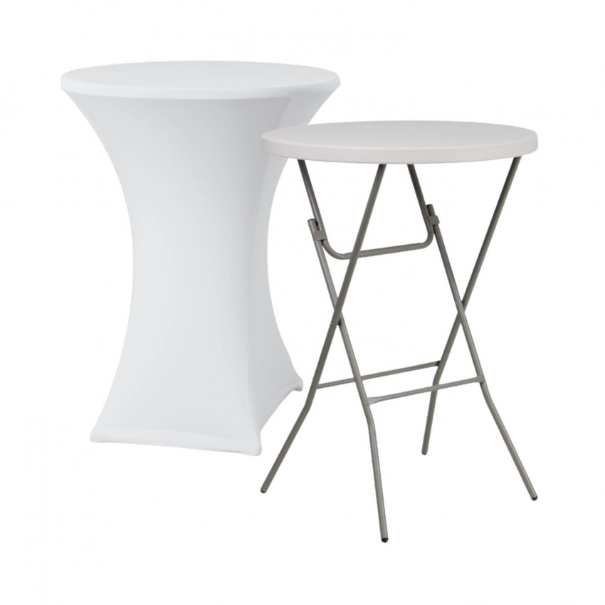 Set Mesa Plegable Redonda con Funda para Catering 80x110cm 7house Mobiliario Hosteleria 6