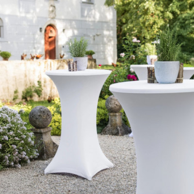 Set Mesa Plegable Redonda con Funda para Catering 80x110cm 7house Mobiliario Hosteleria 10