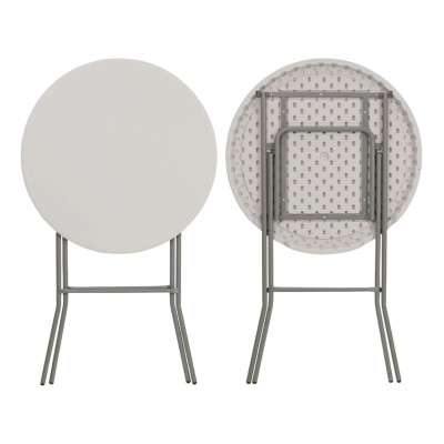 Set 2 Mesas Plegables Redondas con Fundas para Catering 80x110cm 7house Mobiliario Hosteleria 7