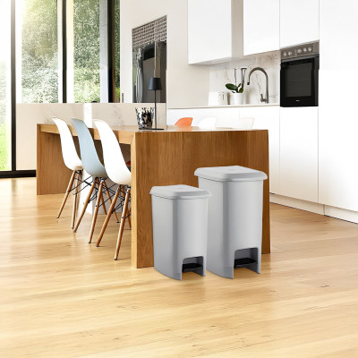 Mülleimer mit Pedal, 25 l, grau 7house