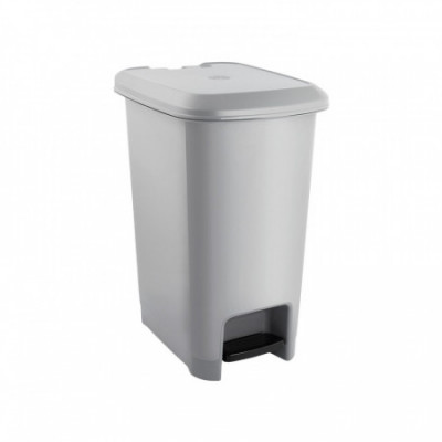 Cubo de Basura con Pedal 40L Gris 7house Cubos de Basura 1