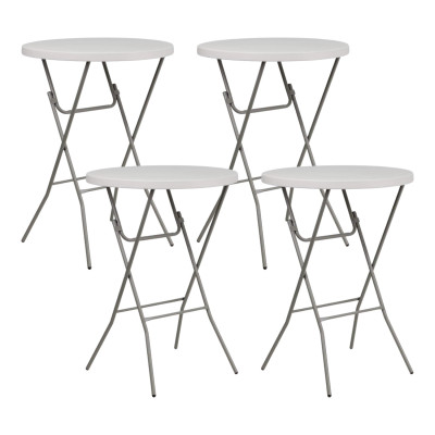 Set mit 4 runden Klapptischen für das Catering, 80 x 110 cm 7house