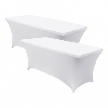 Pack 2 Coberturas de Mesa para Mesas Rectangulares Dobráveis para Catering 180x74cm 7house