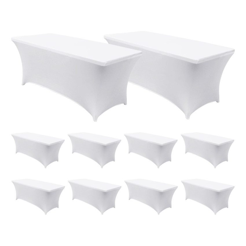 MegaPack 10 Fundas para Mesas Plegables Rectangulares Catering 180x74cm 7house Fundas para Muebles de Jardín 1